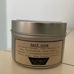 Self Love Soy Candle with crystals